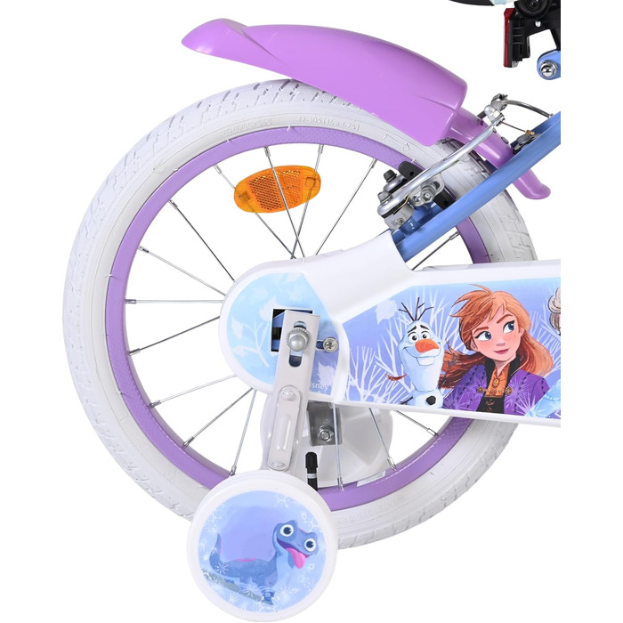 Дитячий велосипед Volare Frozen II, синій, 16 дюймів Вік 4-6 років 2 ручні гальма, додаткові колеса, світловідбивачі Регульована висота Кошик для керма Подарунок для дівчаток