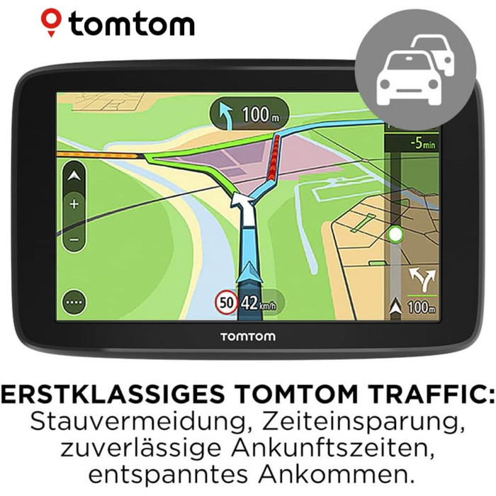 Навігаційний пристрій TomTom GO Basic (5 дюймів, уникнення заторів завдяки TomTom Traffic, оновлення карт Європи, оновлення через WiFi) GO BASIC 5&39 EU45 T Black 5 дюймів Single