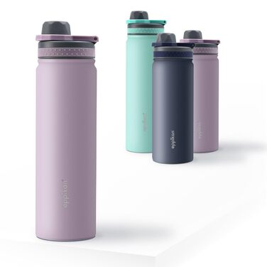 Термос EppiSporty-EPPIKAN 750 мл 100 герметичний Нержавіюча сталь Спортивна кришка Без BPA Для спорту/університету/школи Гарячий/холодний (пастельний фіолетовий) 750 мл