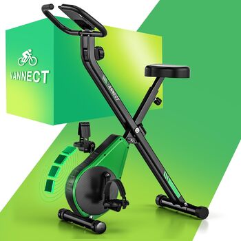 Велотренажер VANNECT складний з магнітним опором, LCD-дисплеєм і сенсором пульсу, до 150–180 кг