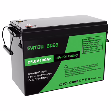 DATOUBOSS LiFePO4 12V Battery with BMS 8000Cycles, 100A 200A 300A, for Inverter, Motorhome, Solar System, Boat, Household, Solar