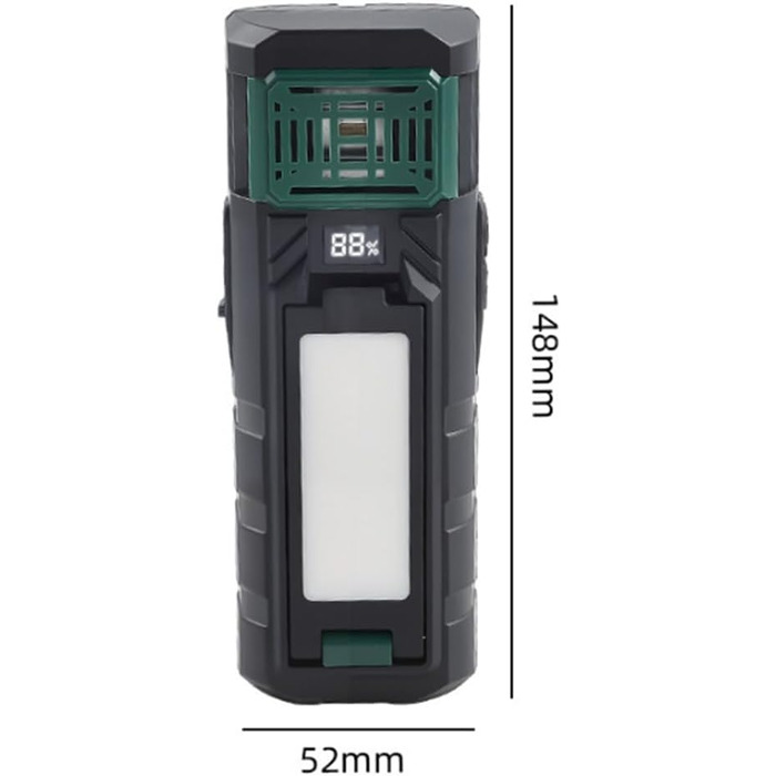 Світлодіодний складний кемпінговий світильник, лампа для намету, портативний робочий світильник з цифровим дисплеєм, багатофункціональний для дому, спальні, вітальні