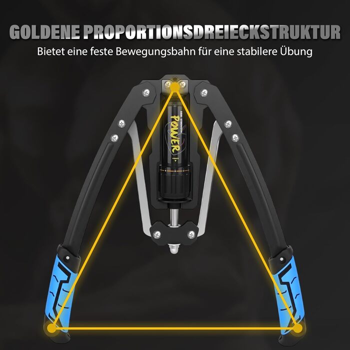 Гідравлічний силовий тренажер - Регульований тренажер для верхньої частини тіла 10-200 кг для силових тренувань рук і передпліч, біцепсів і грудей - пружина King, Power Twister, тренажер для рук, еспандер