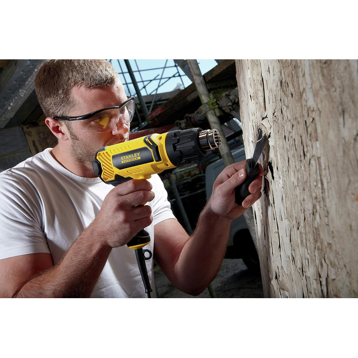 Фен Stanley FatMax (2000 Вт, з автоматичним вимкненням, 2 температурні режими (50-450 / 70-600 C), безступінчасте регулювання темп