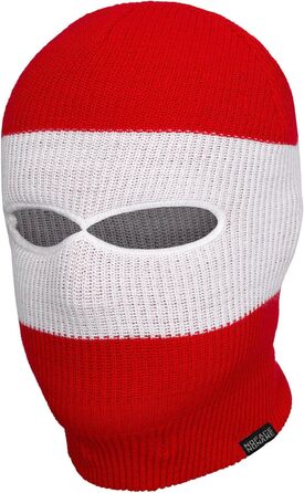 Шапка та балаклава PG Wear Troublemaker 2-в-1, червоно-білі смужки, один розмір