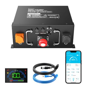 Підсидільний LiFePO4 акумулятор, сертифікований ECE R10 з вбудованою системою управління будинком (BMS) 250A, захистом від низьких температур, 12 000 циклів та 10-річним терміном служби, для караванів, сонячних систем, автономного використання, акумулятор