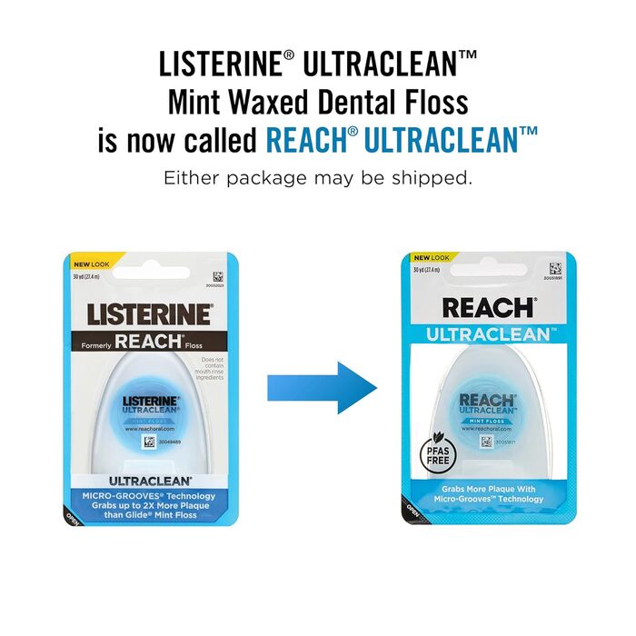 Упаковки) Listerine UltraClean Floss - М'ята - 30 ярдів UPC 012547440133 від Listerine, 4