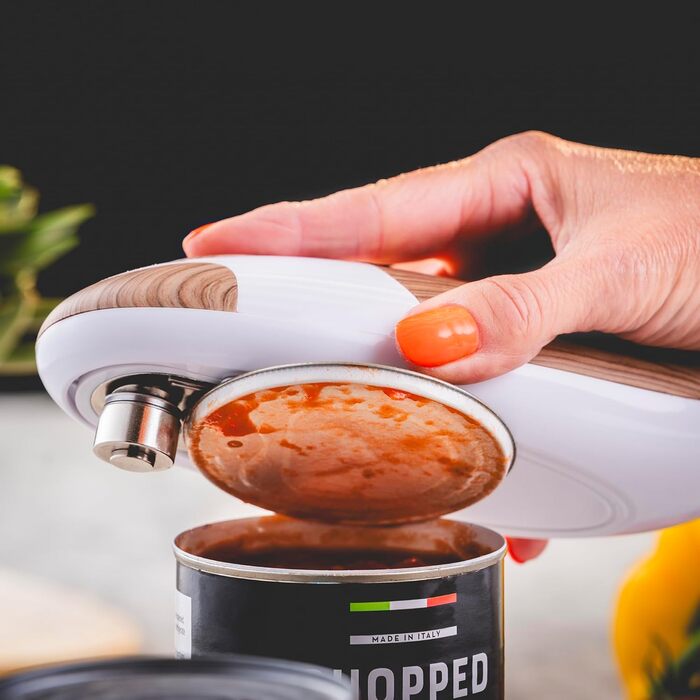 Кухарі Професійний електричний консервний нож Автоматичний акумуляторний відкривач для рук при артриті та артриті Робота в режимі гучного зв'язку Дизайн в один дотик (Nordic White) Скандинавський білий