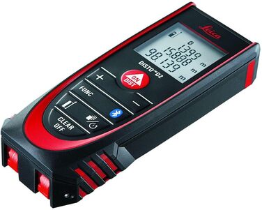Лазерний далекомір Leica DISTO D2 (2-ге покоління) з Bluetooth вимірювання відстані, площі та об'єму, автоматичне розпізнавання кінцевих точок, червоний промінь