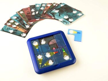 433 FR Ghost Thinking and Placement Game, Blue, Black, White, L, 433 FR Ghost Thinking and Placement Game, Blue, Black, White, L