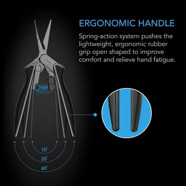 Ножиці з нержавіючої сталі AC Infinity 6,6 дюйма, легкий ергономічний дизайн, прямі точні леза з антипригарним титановим покриттям для садівництва, гідропоніки, наметів для вирощування