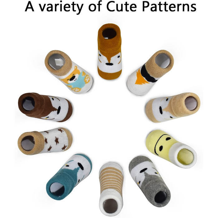 Унісекс дитячі шкарпетки з бавовняної махрової тканини, 10 пар, шкарпетки для новонароджених хлопчиків та дівчаток від 0 до 6 місяців, 1-3 роки, товсті зимові шкарпетки для малюків від 0 до 6 місяців, сині