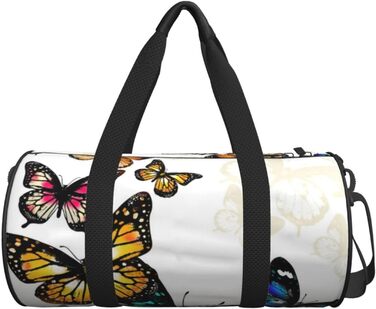 Дорожня сумка-циліндр з квітковим принтом, спортивна сумка для чоловіків та жінок, сумка-мішок, спортивна дорожня сумка