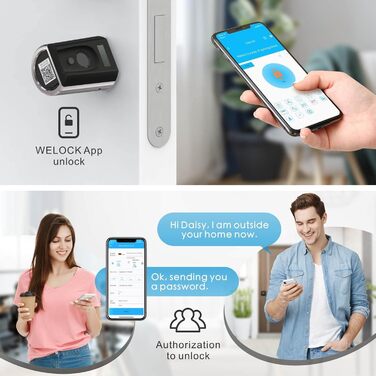 З WIFIBOX 3, електронний дверний замок з RFID-картою Bluetooth WiFi IP65, працює з Alexa, регулювання для дверей 50-100 мм, 41