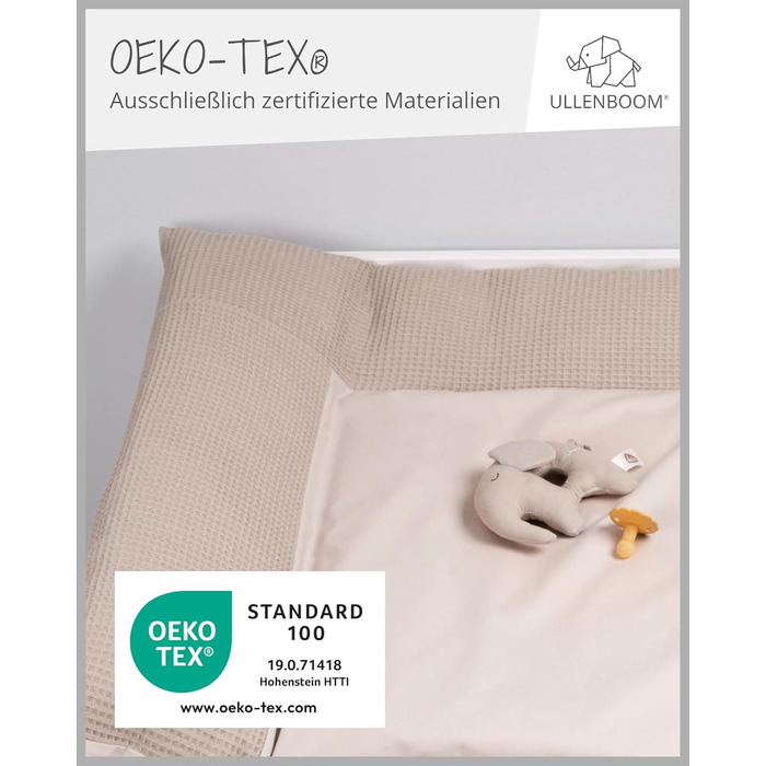 Чохол на пеленальний килимок 75x85 см пісочний (Made in EU) - знімний чохол на пеленальний килимок 85x75, дитячий чохол на пеленал