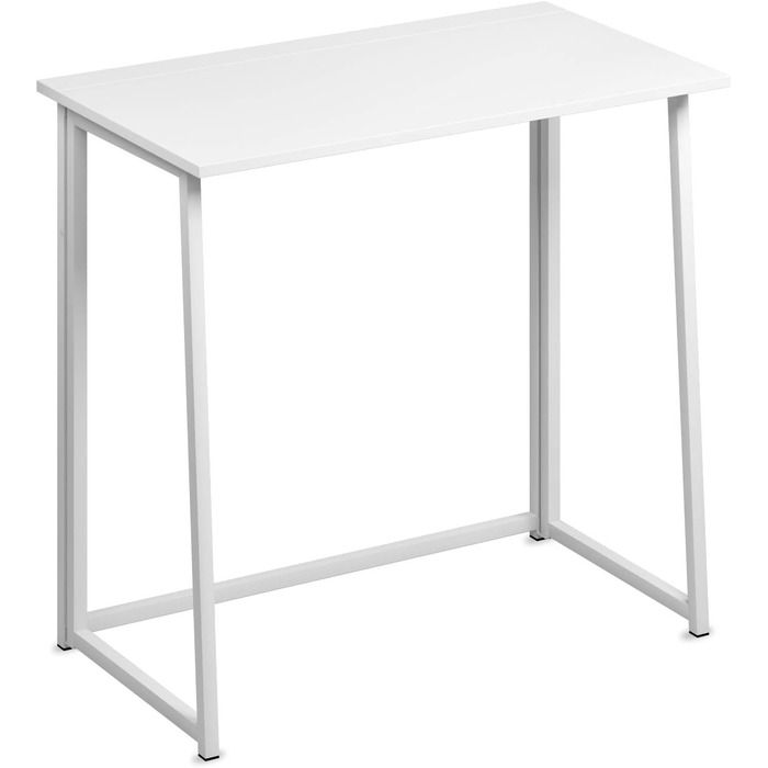 Складаний стіл Dripex, невеликий письмовий стіл, складаний, 80 x 45 см, не потребує складання, комп&39ютерний стіл, компактний стіл для домашнього офісу, кабінету, ПК (білий), не потребує складання, білий