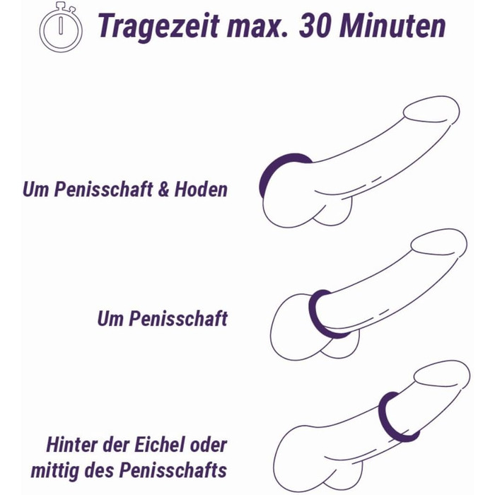 Набір ерекційних кілець Boners, 6 штук, силікон, для тривалої та твердої ерекції, сірий