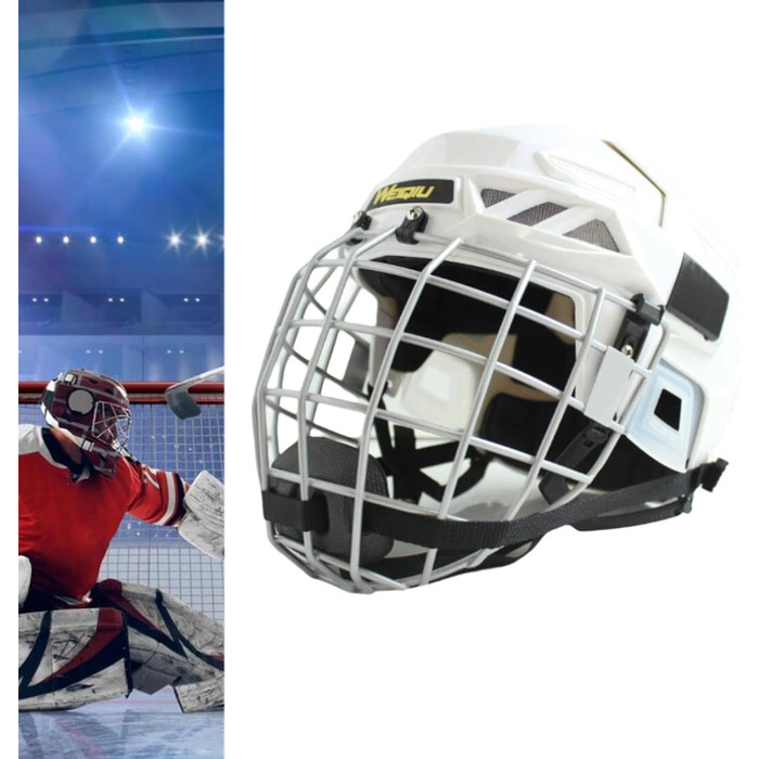 Хокейний шолом, воротарський шолом для хокею з ремінцем підборіддя, хокейний шолом, аксесуари для хокейних ігор, вправи для хокею на суходолі