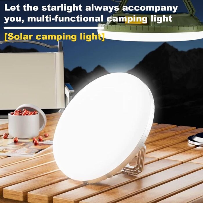Ліхтар для кемпінгу, 1600 люмен, ліхтар для виживання на сонячній енергії, водонепроникний, портативний, кемпінговий ліхтар, для походів, використання на вулиці, в саду, на подвір&39ї, на патіо, на балконі, для походів, сріблястий