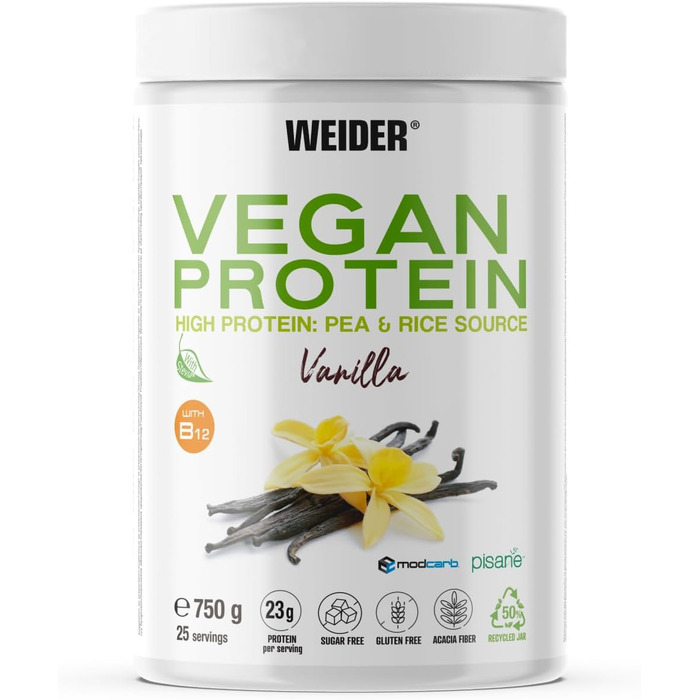 Протеїн веганський Weider Vanilla 750 г