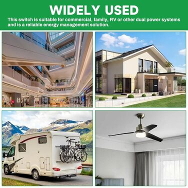 Ручний вимикач подвійного живлення AC 400V з індикатором живлення, монтаж на DIN-рейку. 4P-63A-400V, 4P 63A