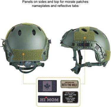 Легкий тактичний швидкий шолом OneTigris PJ Mode для страйкболу, пейнтболу, армійського зеленого кольору