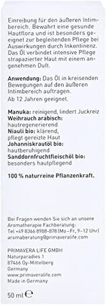 Олія для інтимного догляду 50 мл - ароматерапія, ефірні олії - догляд за стресовою шкірою, підтримує здорову мікрофлору шкіри - веганська