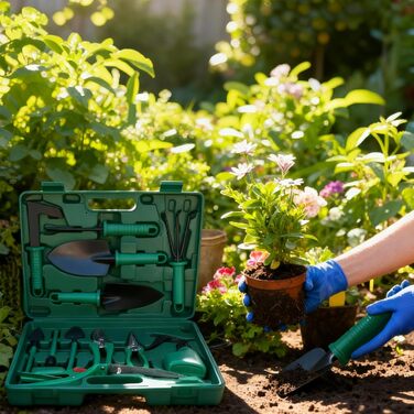 Набір садових інструментів з 13 предметів для бонсай інструменти для копання, садові рукавички, для догляду за рослинами, обрізки, стартовий набір інструментів для початківців у бонсай