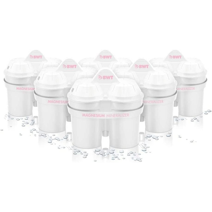 Картриджі фільтра для води з мінералізованою магнієм BWT, пластикові, білі, 6 шт. (1 упаковка), 6 шт.