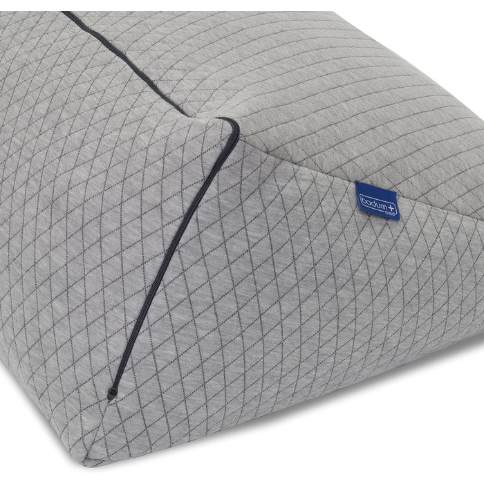 Подушка для спини Badum - Клиноподібна подушка для ліжка - 60 x 50 x 30 см - Подушка для книги, дивана, дивана, подушка для читання, подушка для читання, перегляду телевізора, чохол, який можна прати, регульована товщина