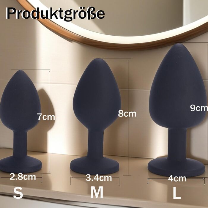 Набір анальних пробок ZYQMEL, силікон, синій, 3 шт.