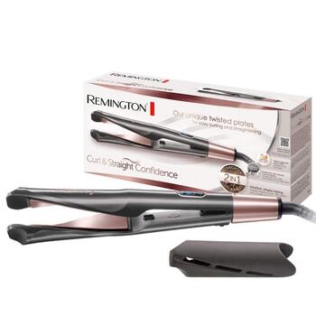 Мультистайлер 2в1 Remington Confidence для завивки та випрямлення волосся, 150-230 C, сірий, 28.7 x 3.8 см