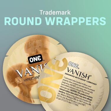 Презервативи ONE Vanish, гіпертонкі презервативи, веганські, без ГМО, з натурального каучукового латексу, 12 шт.