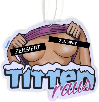 Веселий автомобіль TITTEN RAUS літній аромат дерева грудей автомобільний аромат нудистський освіжувач повітря порно ароматизатор д