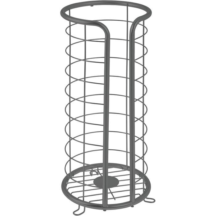 Тримач для туалетних рулонів на металевій основі - Сучасний тримач для туалетних рулонів для ванних кімнат - Елегантний диспенсер для туалетних рулонів на 3 великі запасні рулони - Сірий сірий (графітовий/природна насолода)