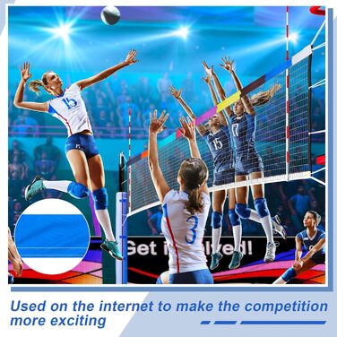 Волейбольна сітка Libima – тренувальне обладнання з зоною для ударів, переносна з вимірювальним ланцюгом, допоміжний засіб для волейболу, бадмінтону, тенісу, для зовнішнього використання та приміщень, стратегічний тренажер