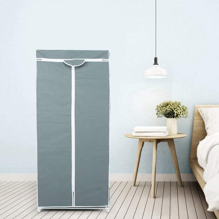 Тип на блискавці, неткане полотно, шафа, полиця, органайзер для зберігання, товстий, міцний, легкий, вологостійкий, для спальні, (сріблясто-сірий)