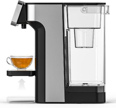 Диспенсер для гарячої води ZACHVO KEI906 (без фільтра) - 2600W швидкий нагрів, 4 температурні рівні, 5 об&39ємів води, ємність для води 3 л, компактний для кухні, офісу та дому, чорний