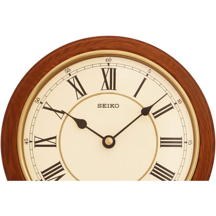 Настінний годинник Seiko з маятником, коричневе дерево, модель QXC213B