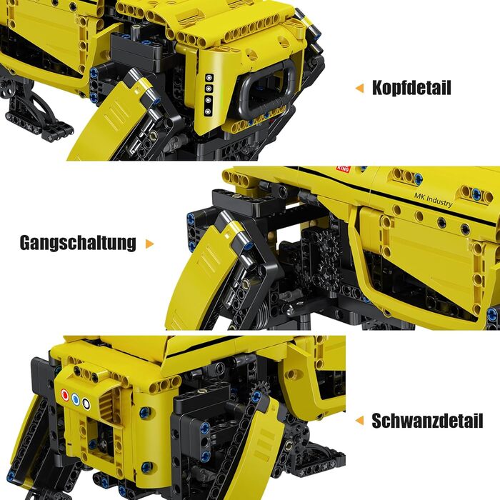 Модель, 936 елементів з дистанційним керуванням, іграшка-робот-собака для дорослих і дітей, конструктор своїми руками як іграшка/п