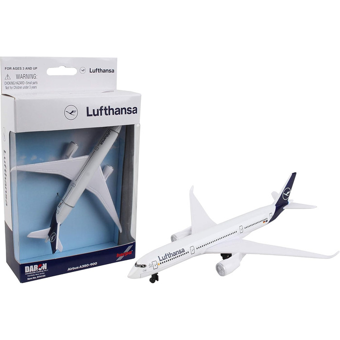 Одномісний літак Herpa Aviation Lufthansa Airbus A350, мала масштабна модель літака, іграшкова мініатюрна модель з пластику та металу - для дітей віком від 3 років