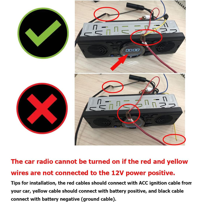 Автомобільний стереоаудіоплеєр PolarLander Universal 1 Din 12V Вбудований 2 динаміки Підтримка стерео FM Bluetooth з портом USB/TF карти