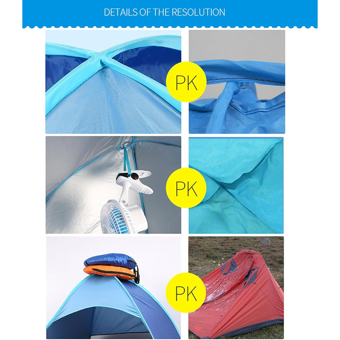 Розкладний пляжний намет із захистом від ультрафіолету 50, автоматичний розкладний намет на 2-3 особи, портативний пляжний намет із сонцезахисною тентом для кемпінгу та саду, невеликий розмір у пакувальному вміщенні