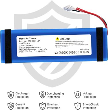 Акумулятор для JBL Xtreme, 19000 мАг високої ємності GSP0931134 Замінний акумулятор для JBL Xtreme, Xtreme 1, колонок JBL Extreme, акумулятора для музичної скриньки, акумулятора для саундбокса, замінного акумулятора для динаміка