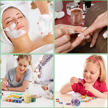 Набір із 20 пластикових контейнерів для зберігання з кришками, 250 мл, герметичні, без BPA. Прозорі, герметичні, круглі банки для зберігання з кришками для спецій, мюслі, солодощів, варення. Набір із 20 предметів - 250 мл