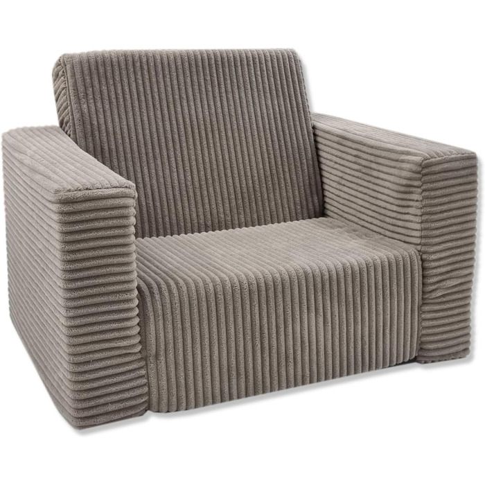 Розкладне дитяче крісло Odolplusz Дитячий диван, міні-крісло, дитяче крісло, затишне крісло Дитячі меблі для дитячих кімнат (Бежевий вельвет)