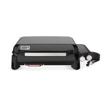 Преміальний гриль-планча Weber Slate GP 56 см / 2 пальники, рівномірний нагрів по всій площі, до 260 C, антипригарне покриття з порцелянової емалі (56 x 41 см), ніжки з регулюванням висоти, чорний