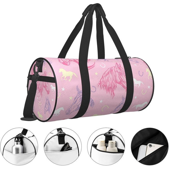 Сумка-мішок для подорожей з квітковим принтом Троянда, спортивна сумка для фітнесу, велика сумка для покупок, дорожня сумка на нічліг та вихідні для чоловіків та жінок