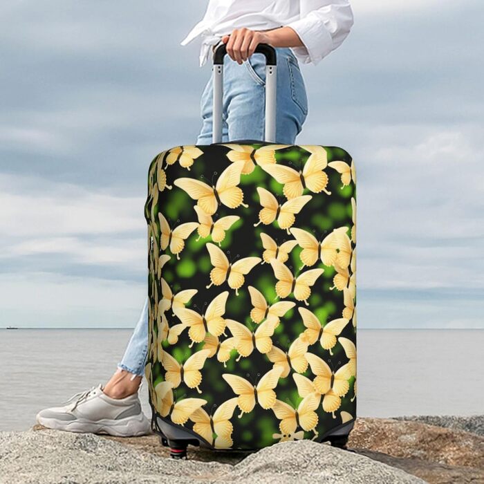 Чохол для валізи Метелик, міцний захист для багажу розміру XL (45.7-81.3 см), чорний