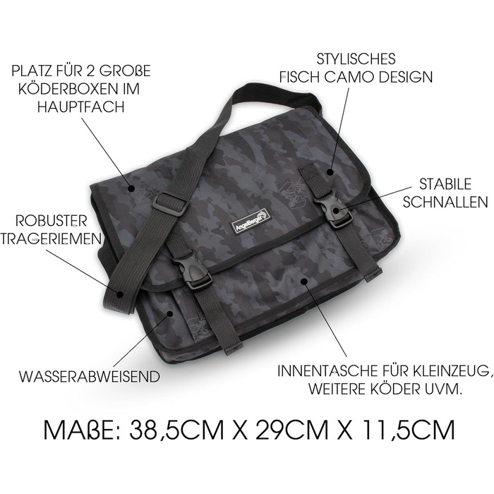 Сумка для спінінга Angel-Berger з коробками або без них Сумка для риболовлі Сумка для штучної наживки Сумка через плече